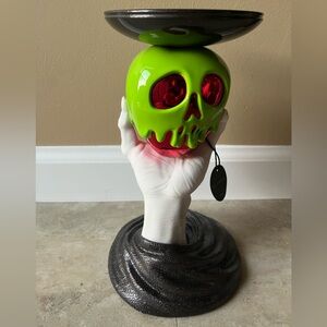 Disney villian green Skull evil queen poison apple Candle Holder bath body work